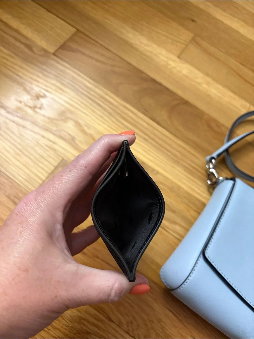 kate spade light blue crossbody with cardholder